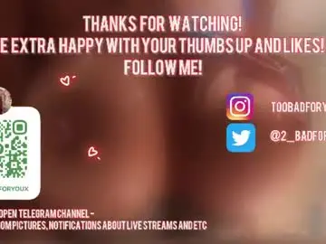 Chaturbate Live Sex Cam of 2badforyou