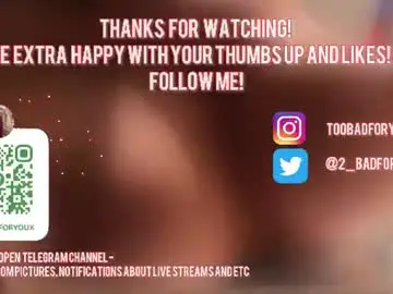 Chaturbate Live Sex Cam of 2badforyou